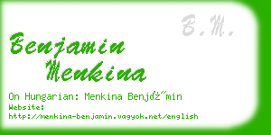 benjamin menkina business card